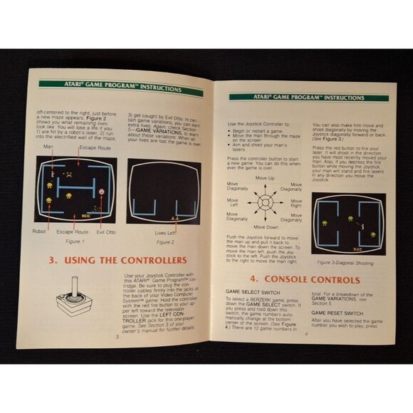 Lot of 2: Battlezone & Berzerk Atari 2600 Manuals Only - Picture 5 of 10